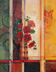 Geraniums in Churn